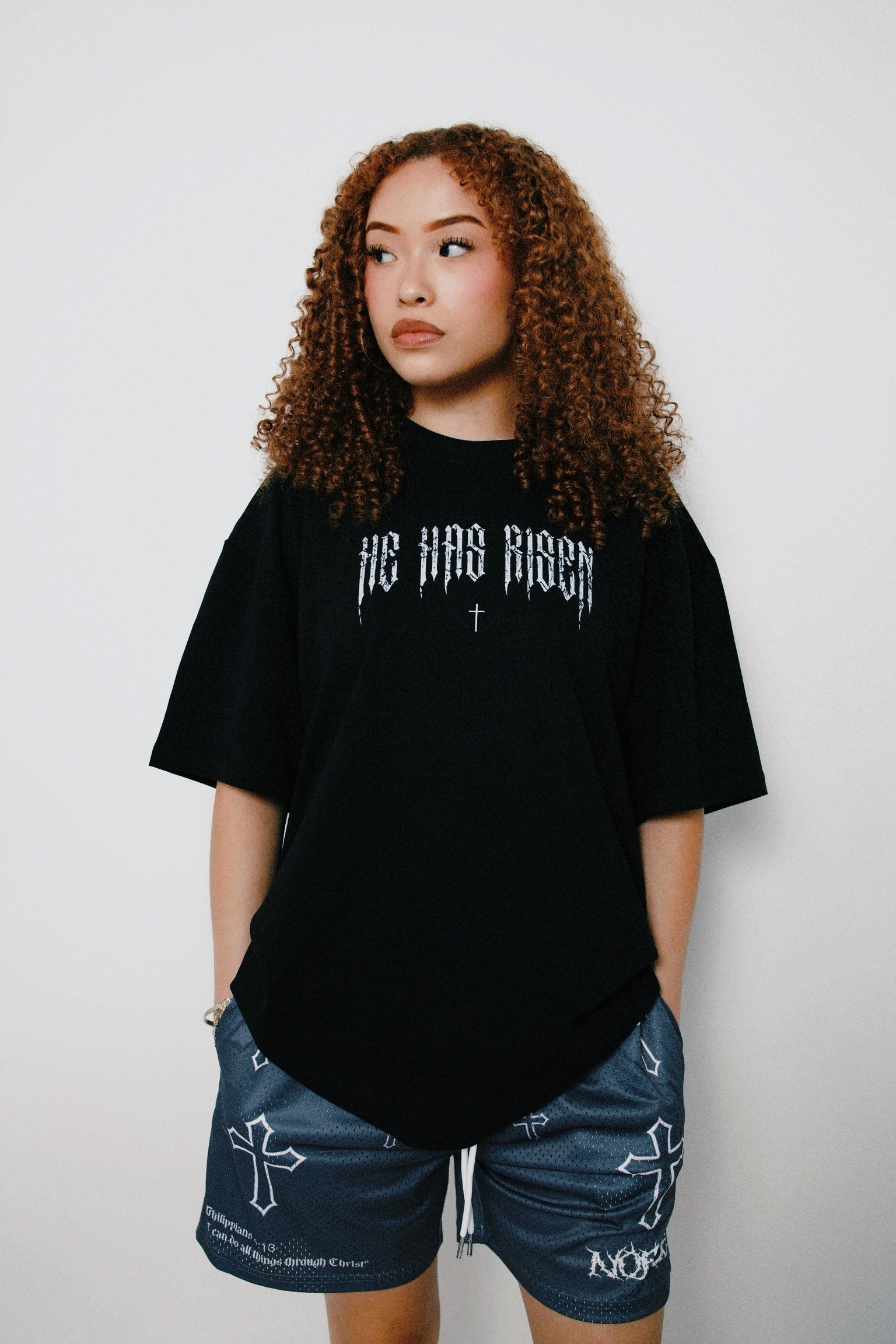 “HE HAS RISEN” OVERSIZED TEE