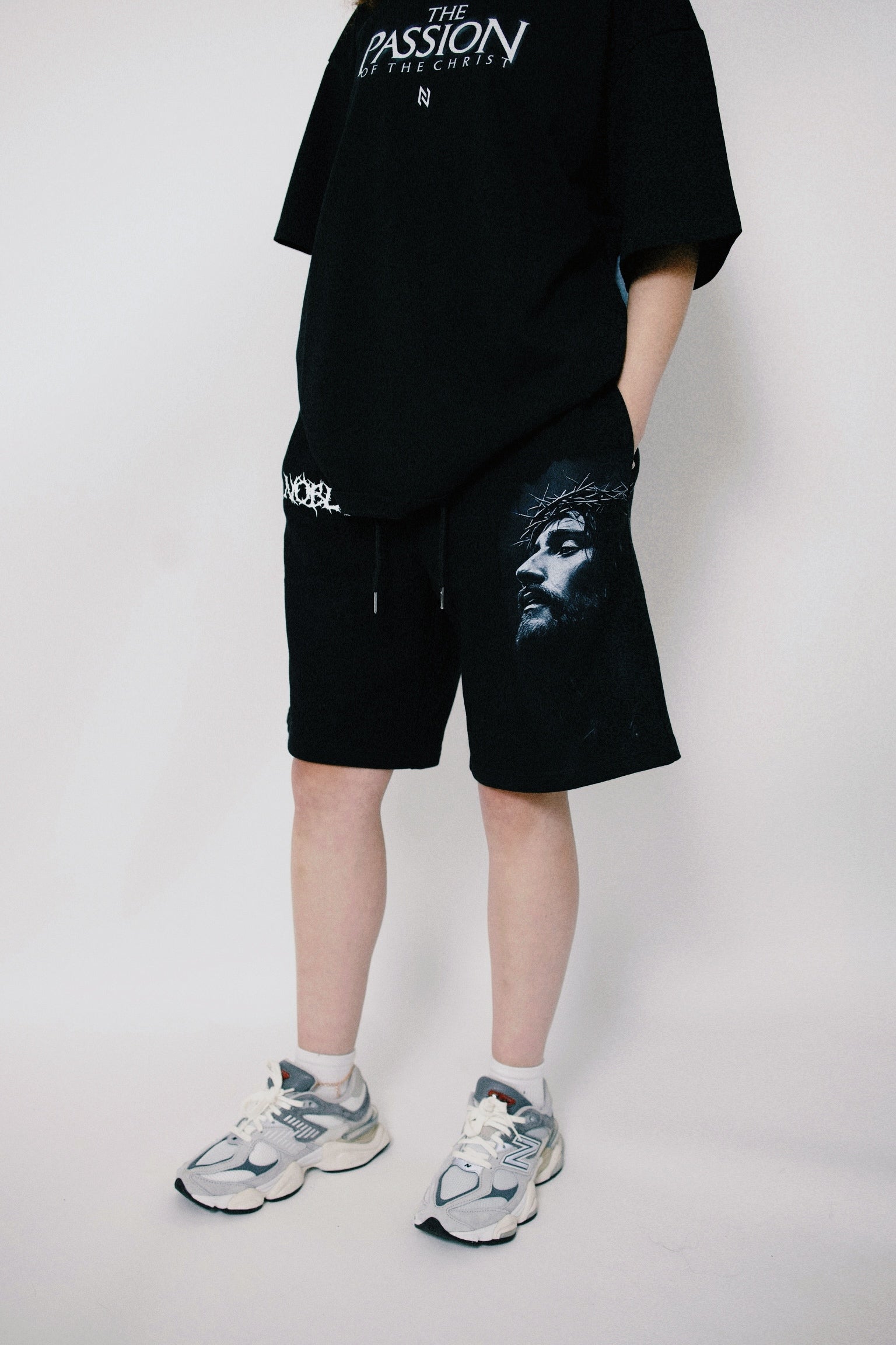 “JESUS LOVES” BAGGY SWEAT SHORTS