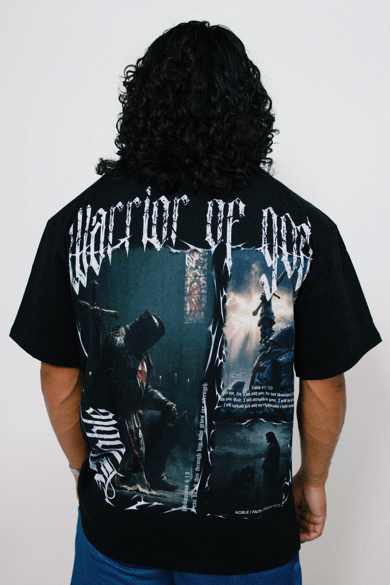 “WARRIOR OF GOD” OVERSIZED TEE