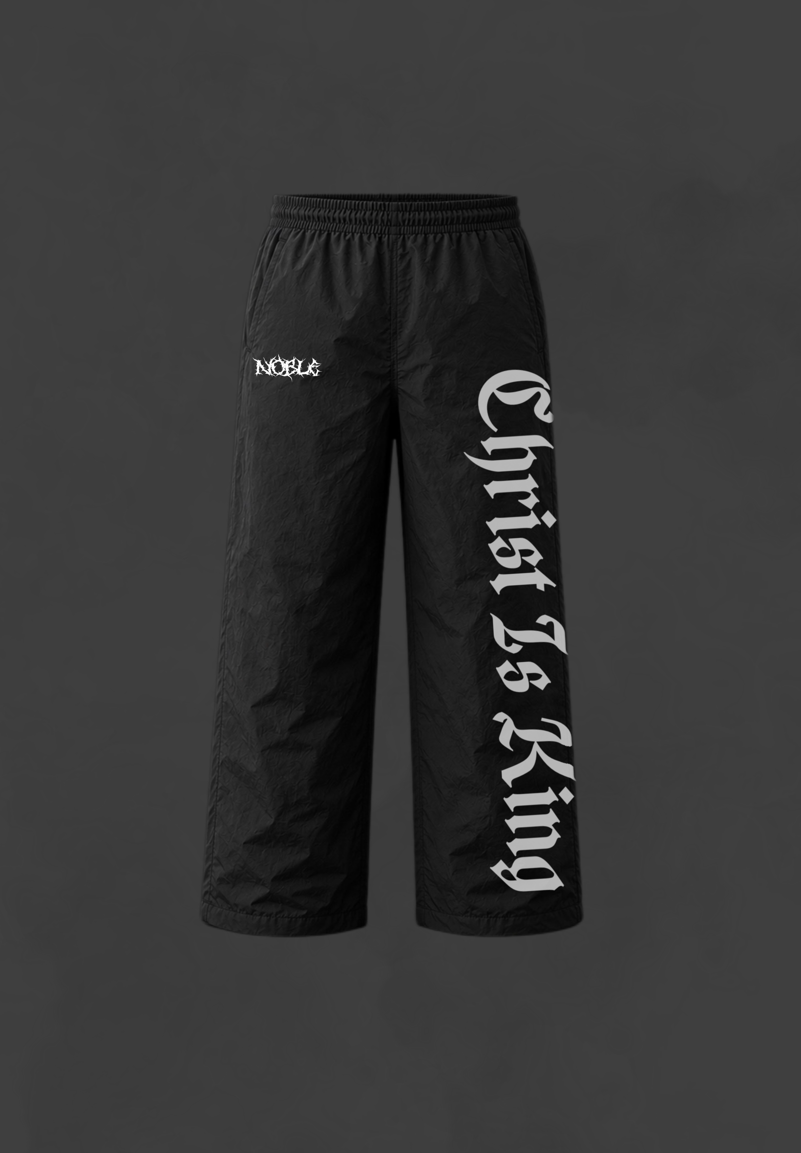 CHRIST IS KING BAGGY TRACK PANTS
