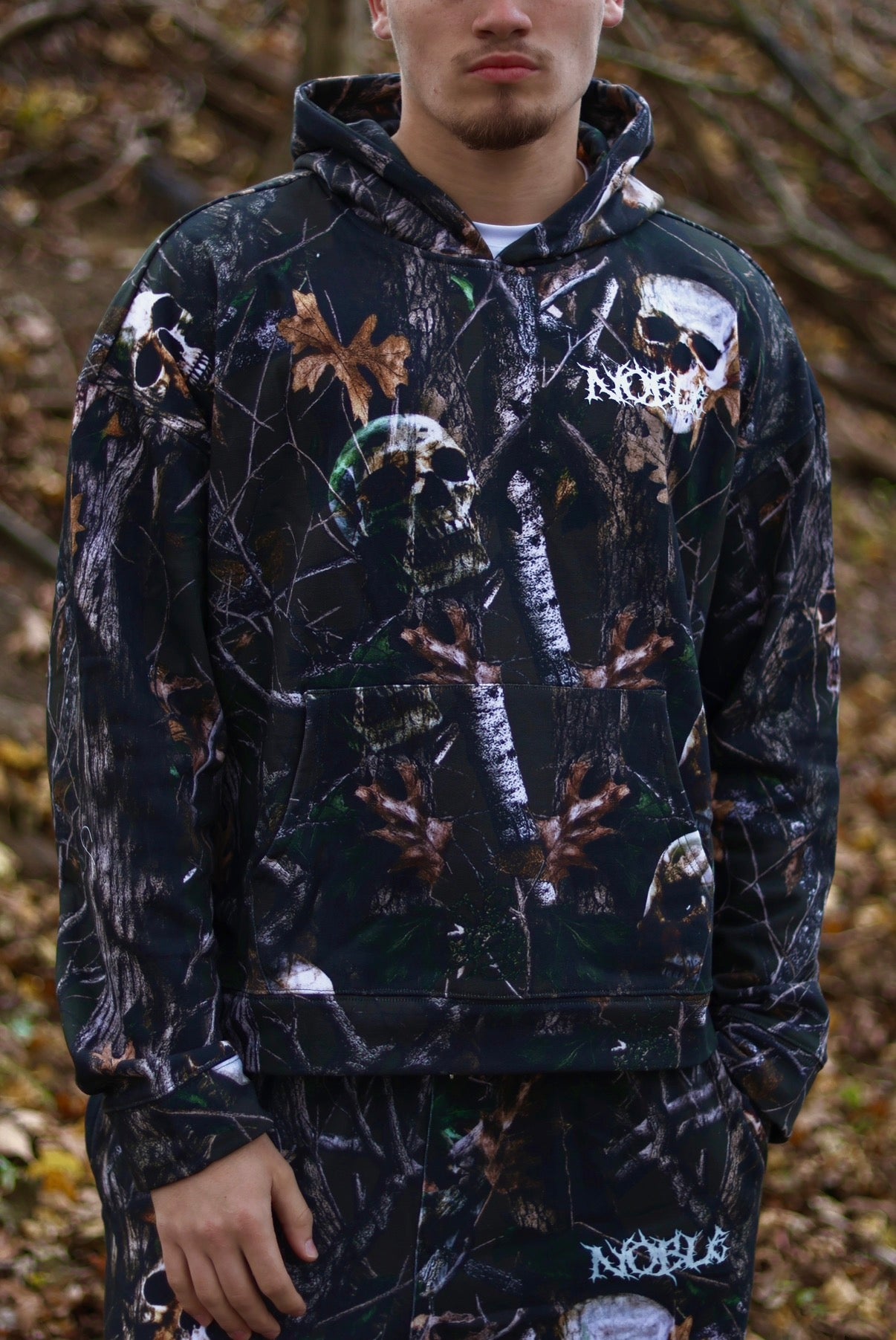SKULL CAMO HOODIE | DARK OLIVE