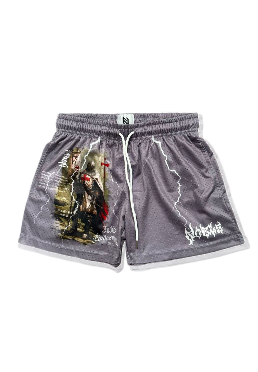 “BROTHERHOOD” MESH SHORTS GREY