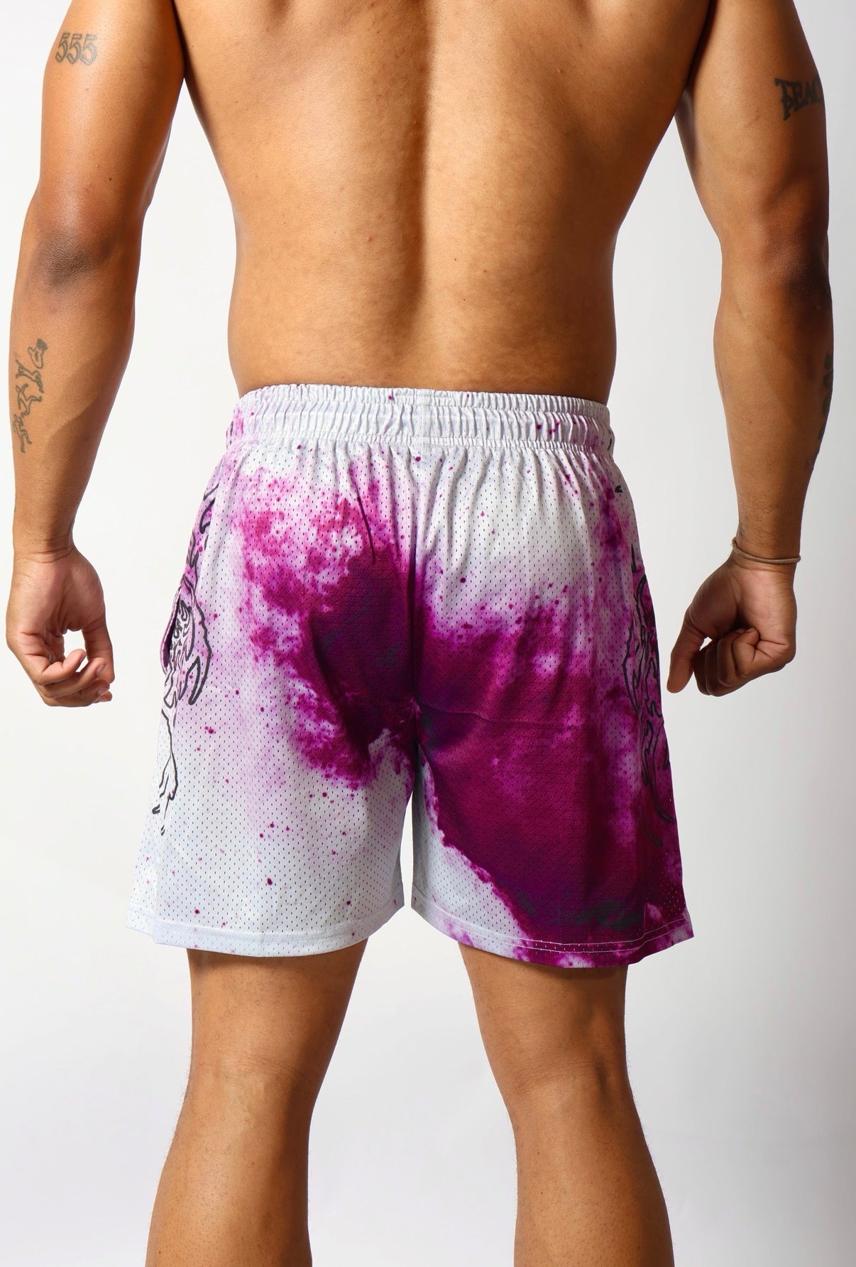 NEO GALAXY MESH SHORTS INVERSE (BLACK NEO TRIBAL) - noble