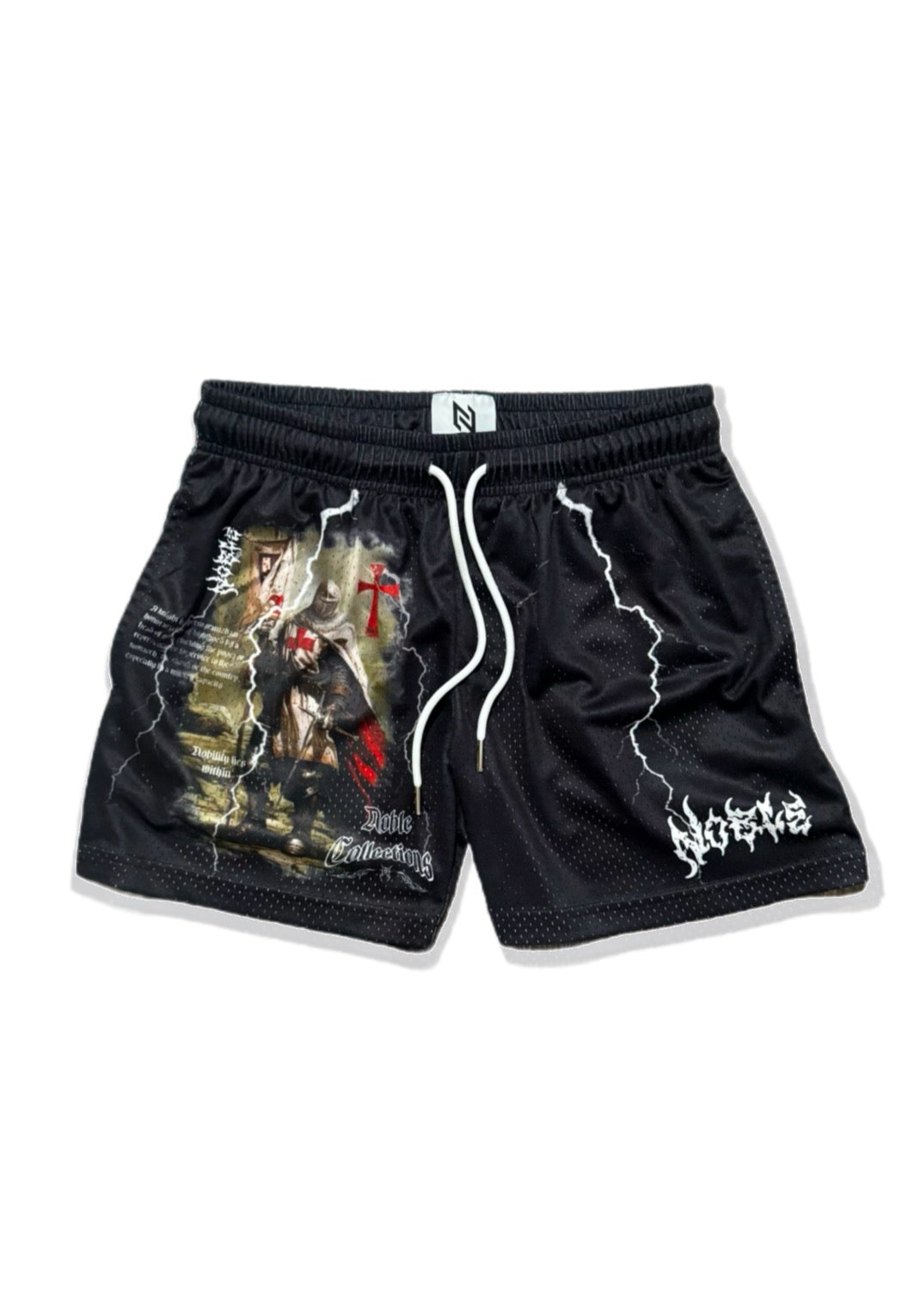 “BROTHERHOOD” MESH SHORTS BLACK