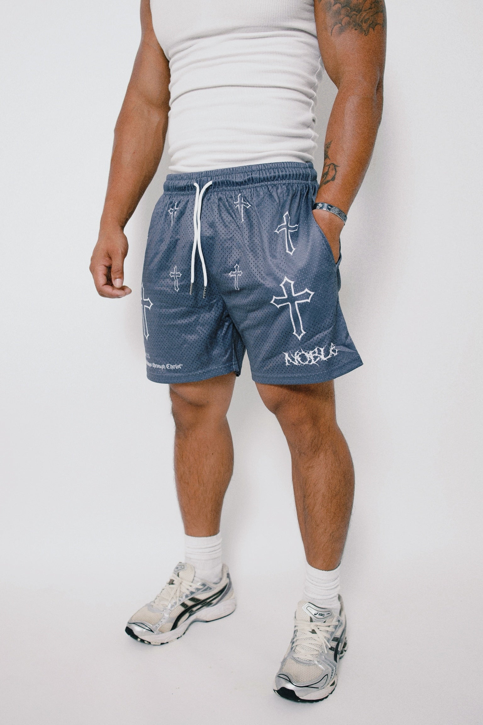 4:13 CROSS 6IN MESH SHORT (GREY)