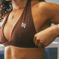 V HOLTER TOP SPORTS BRA (MOCHA)