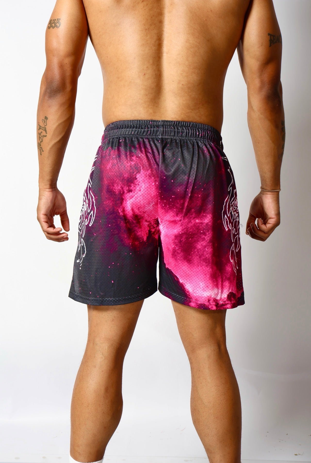 NEO GALAXY MESH SHORTS (WHITE NEO TRIBAL) - noble