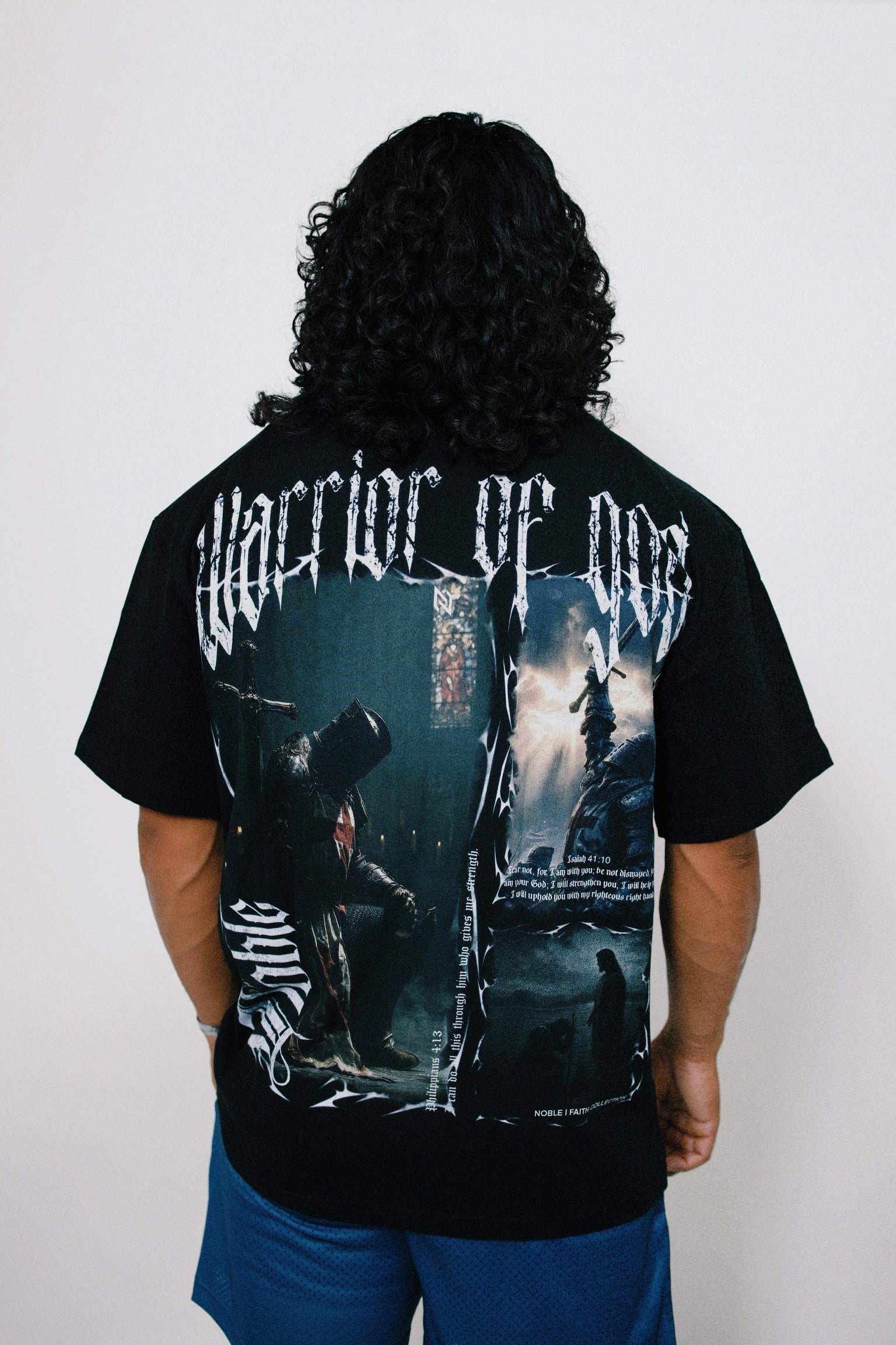“WARRIOR OF GOD” OVERSIZED TEE