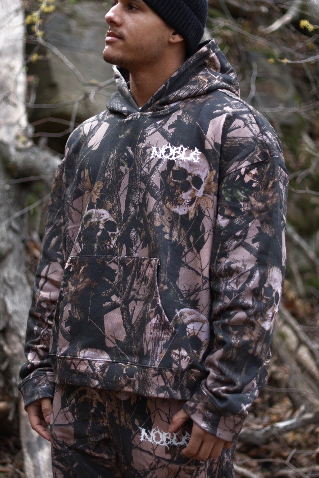 SKULL CAMO HOODIE | TAN