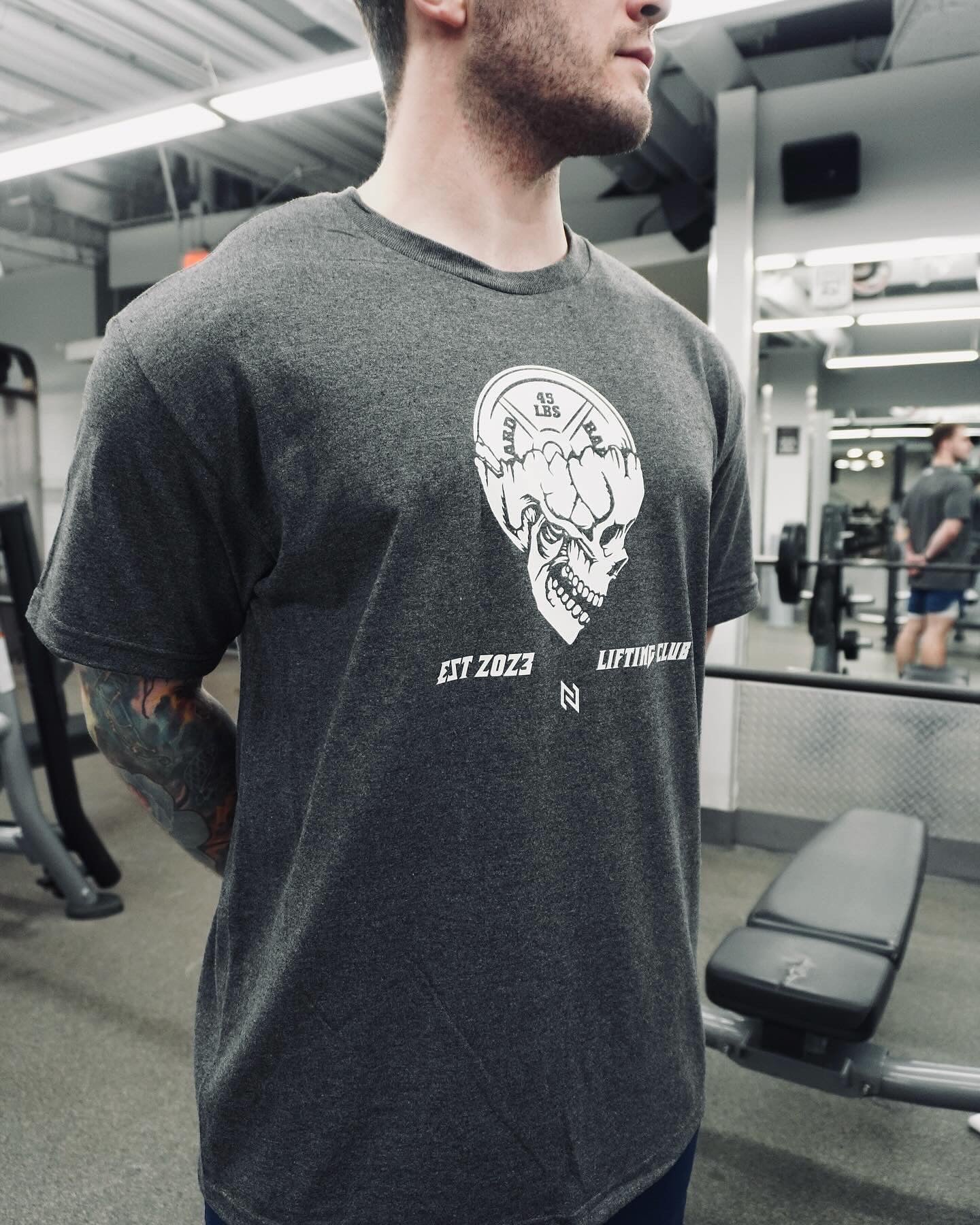 SKULL CRUSHER TEE-HEATHER GREY