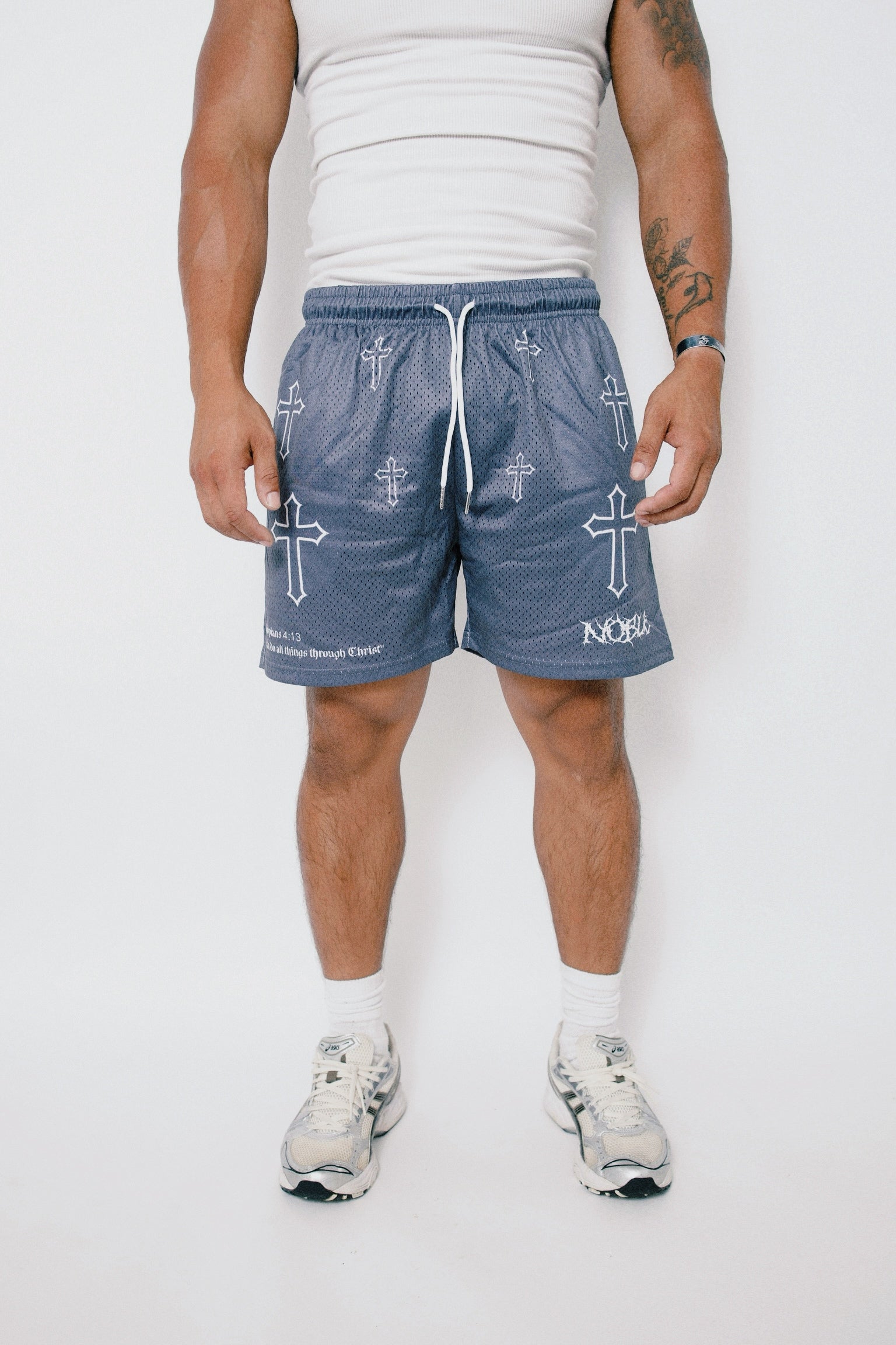 4:13 CROSS 6IN MESH SHORT (GREY)