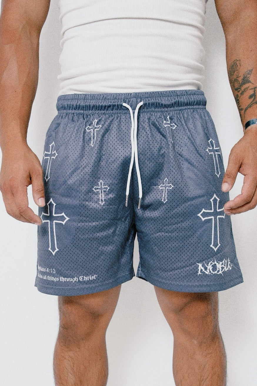 4:13 CROSS 6IN MESH SHORT (GREY)