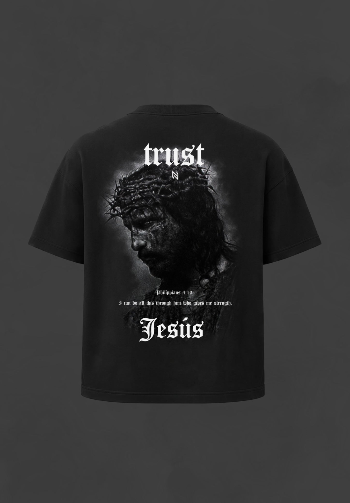 “TRUST JESUS” OVERSIZED TEE