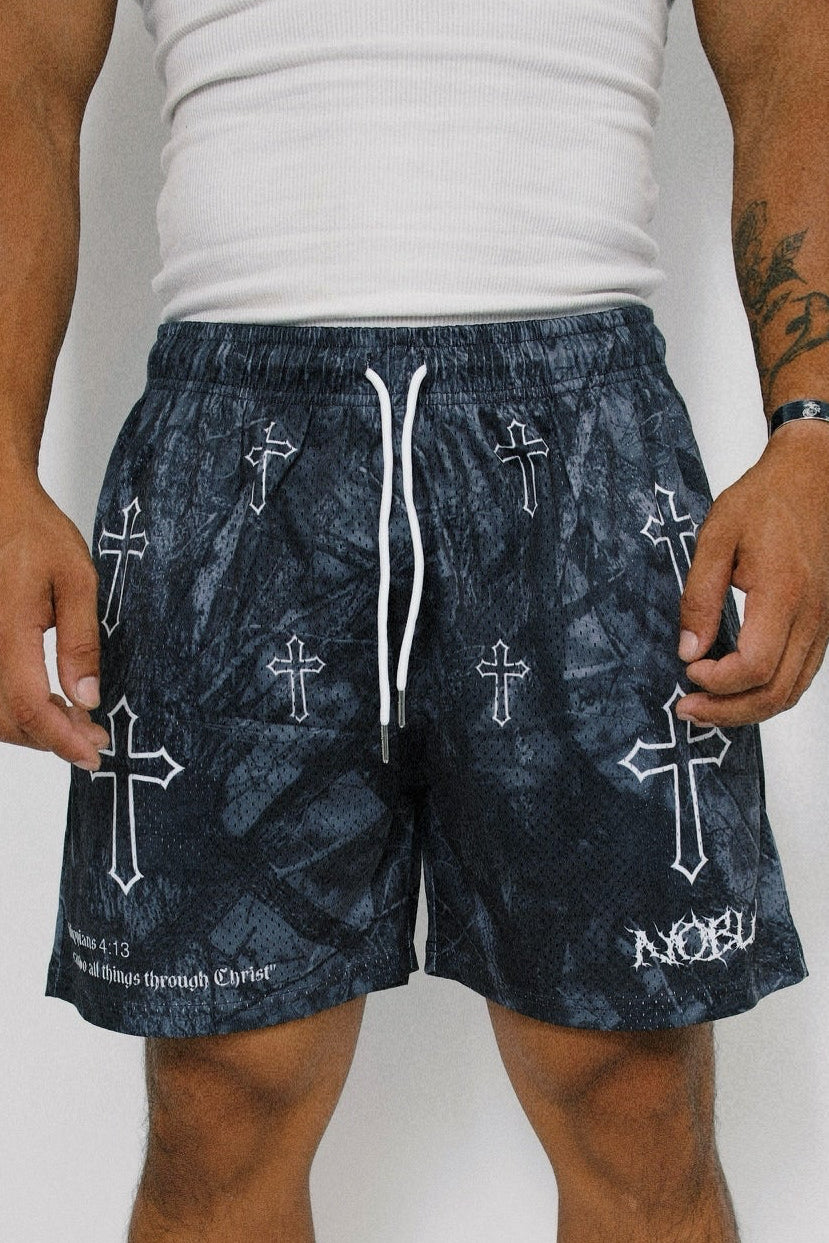 4:13 CROSS 6IN MESH SHORT (BLACK CAMO)