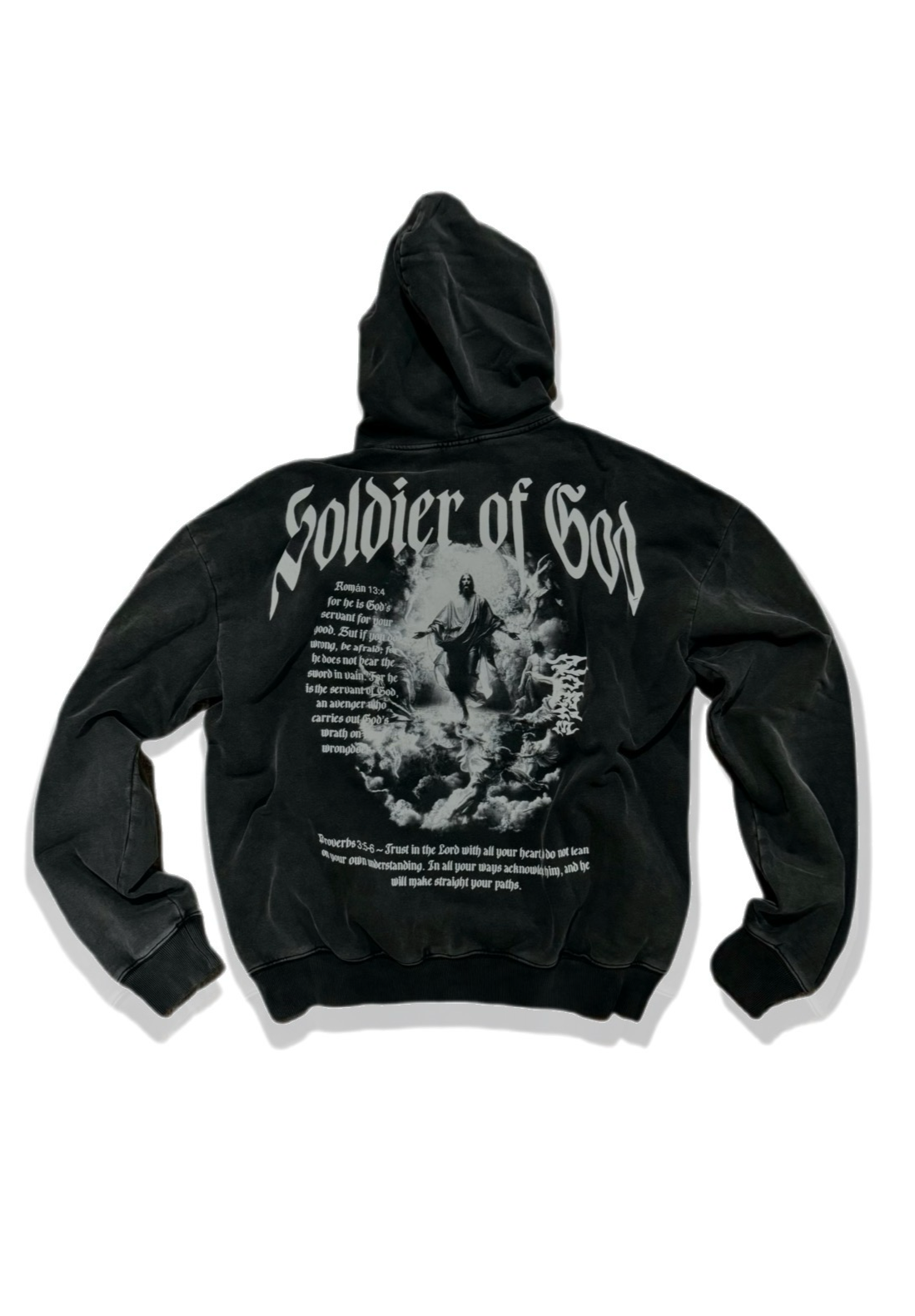 “SOLDIER OF GOD” HOODIE BLACK