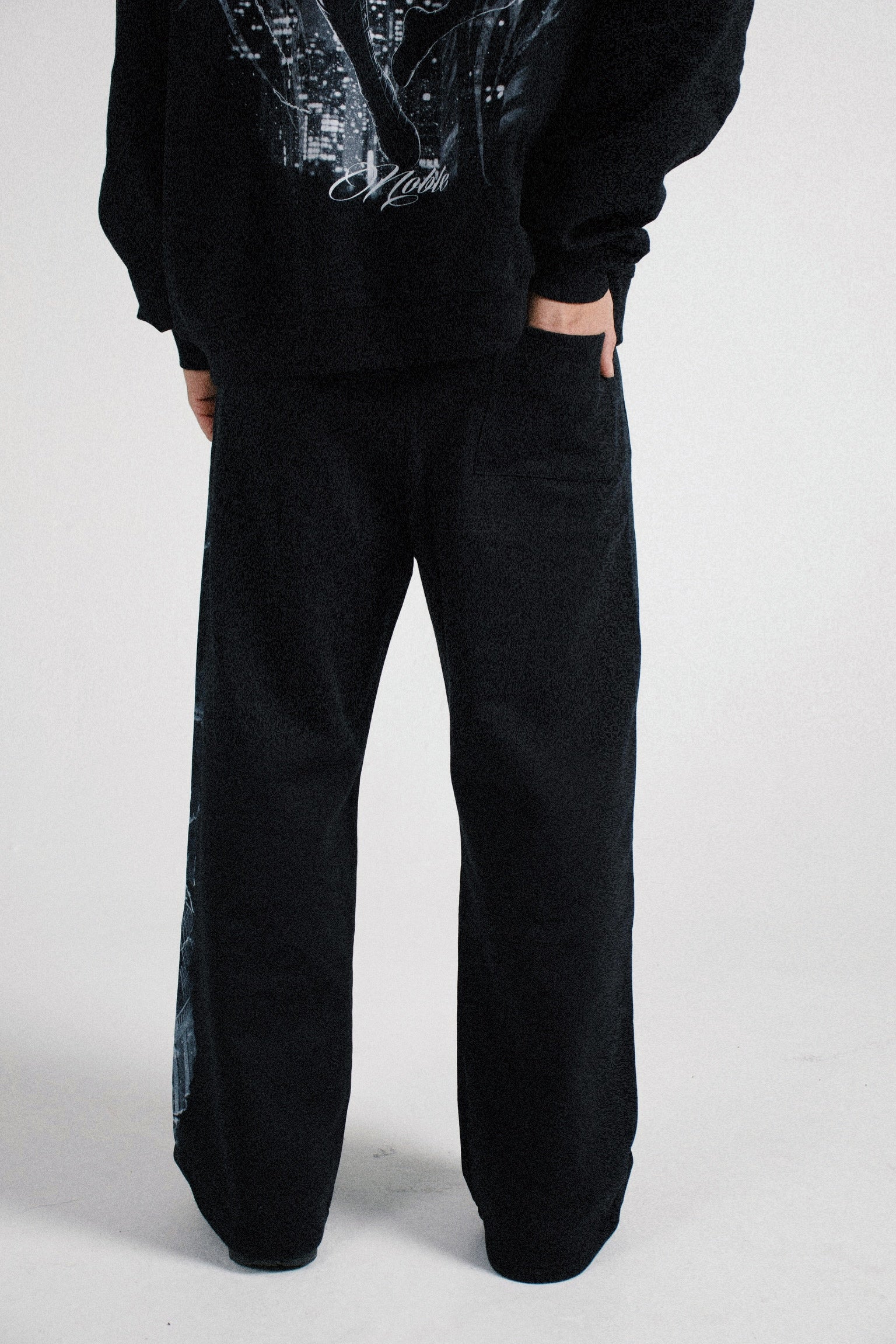 B&W SPIDERMAN OVERSIZED SWEATPANTS