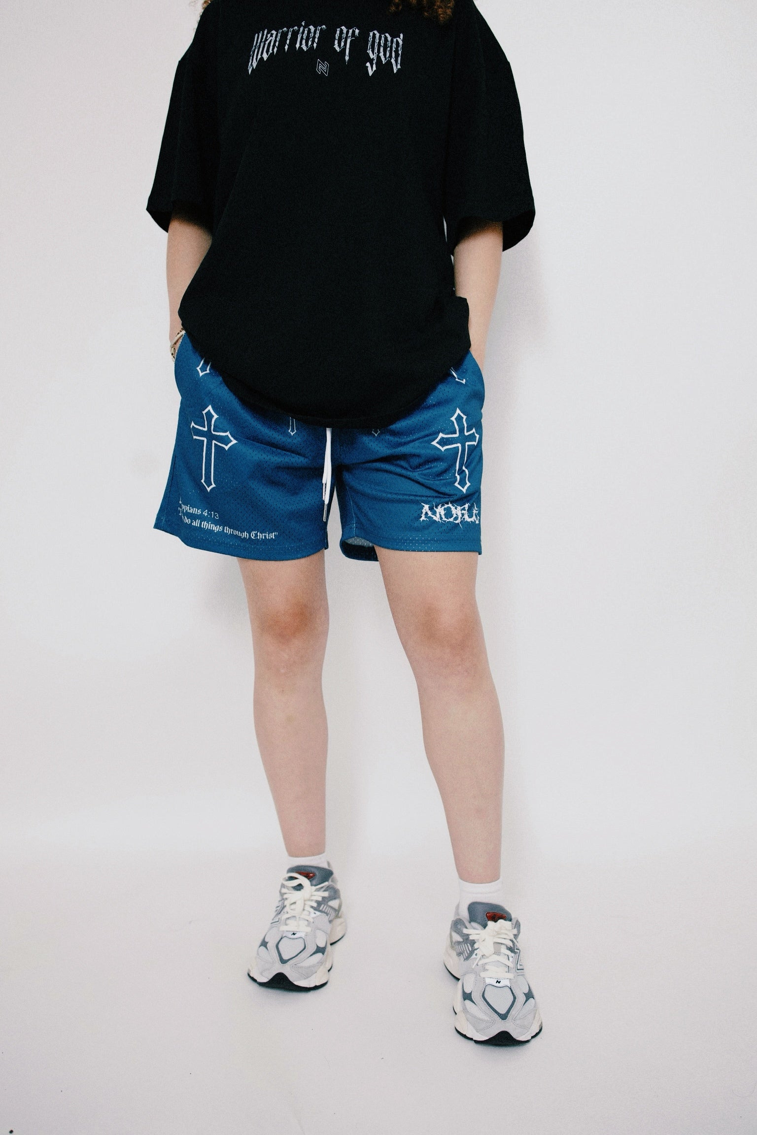 4:13 CROSS 6IN MESH SHORT (BLUE BOLT)