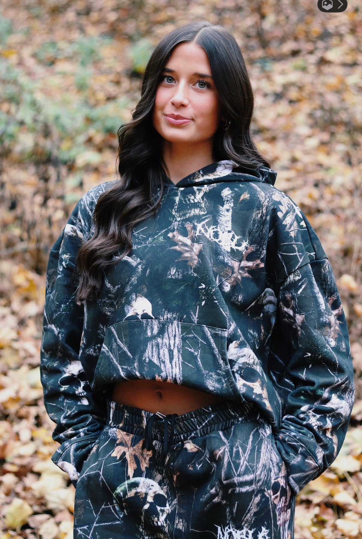 SKULL CAMO HOODIE | DARK OLIVE - noble