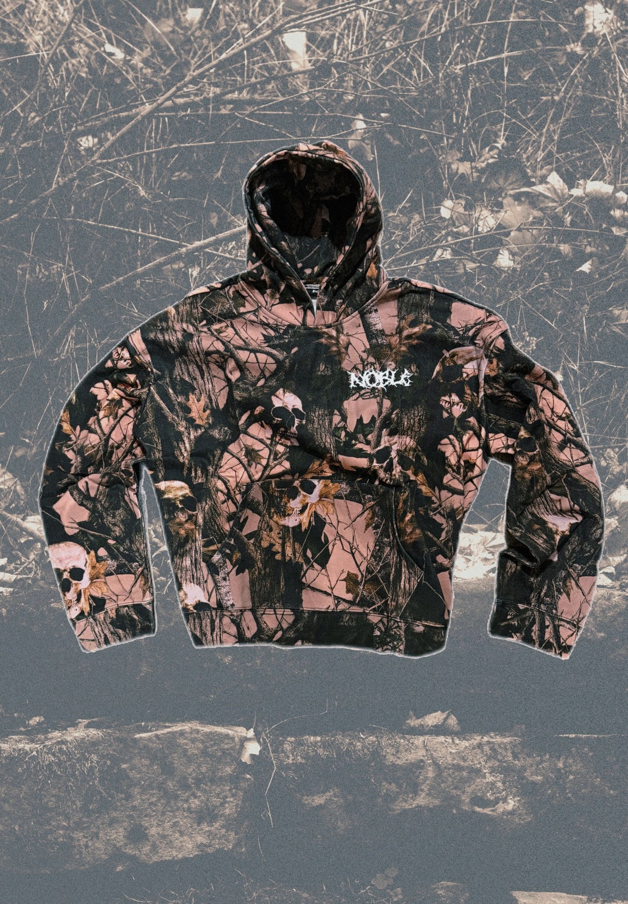 SKULL CAMO HOODIE | TAN