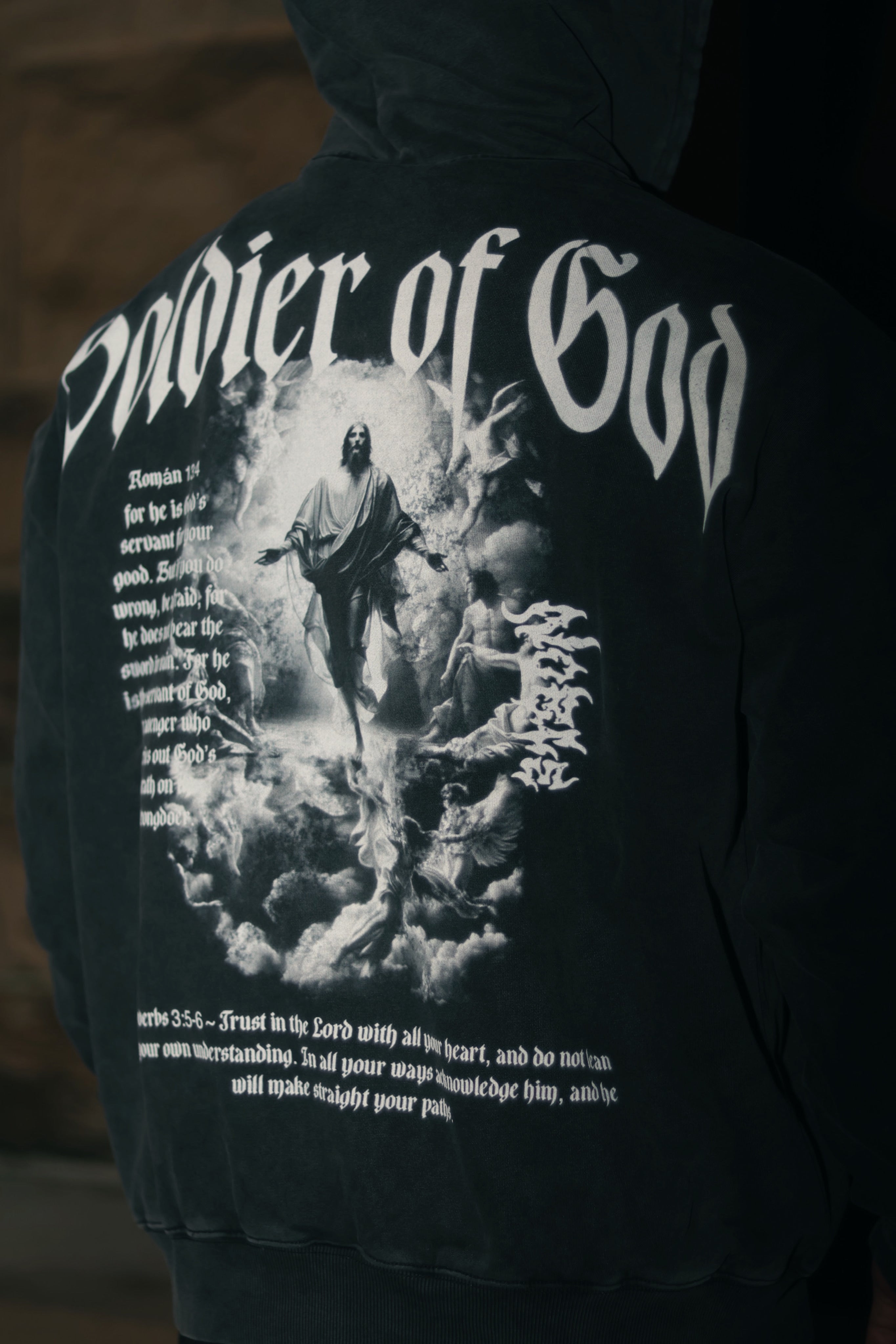 “SOLDIER OF GOD” HOODIE BLACK