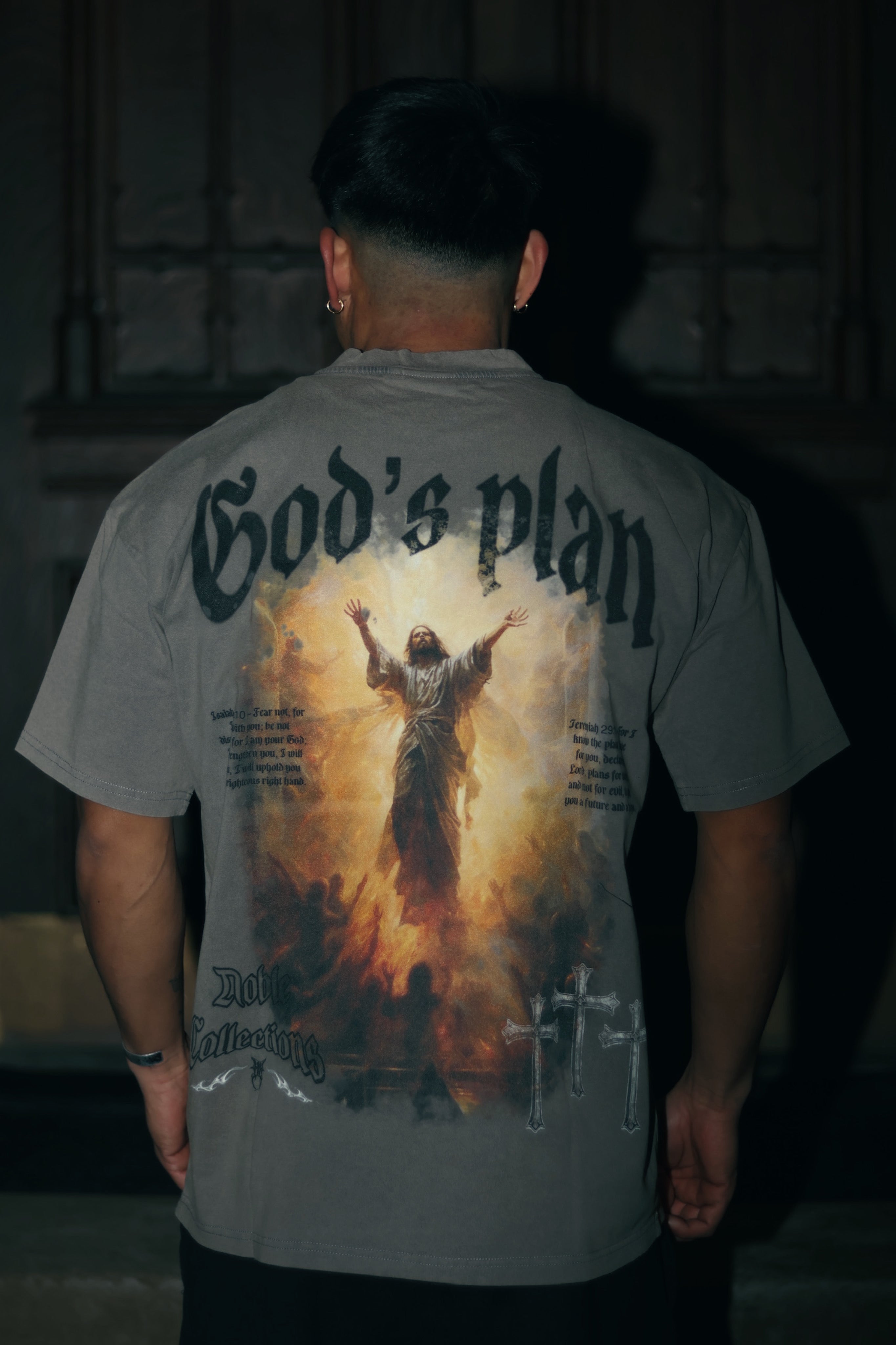 “GODS PLAN” TEE GREY